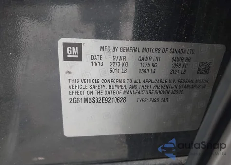 2014 Cadillac Xts Luxury Collection z USA, uszkodzony, nr VIN 2G61M5S32E9210628